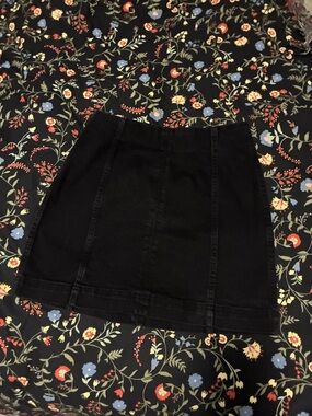 wild fable Black Denim Mini Skirt